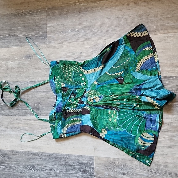 Free People Green and Blue Patterned Romper - Picture 13 of 16
